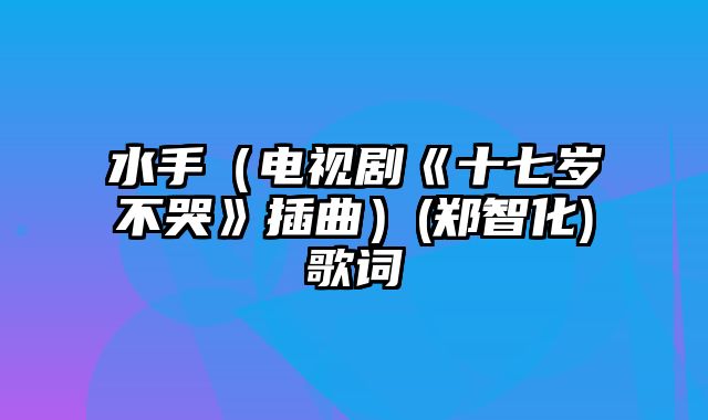 水手（电视剧《十七岁不哭》插曲）(郑智化)歌词