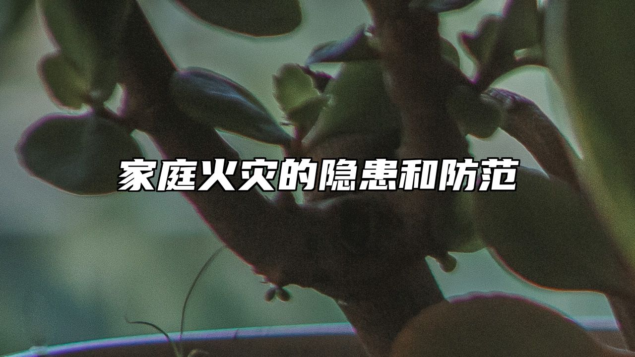 家庭火灾的隐患和防范