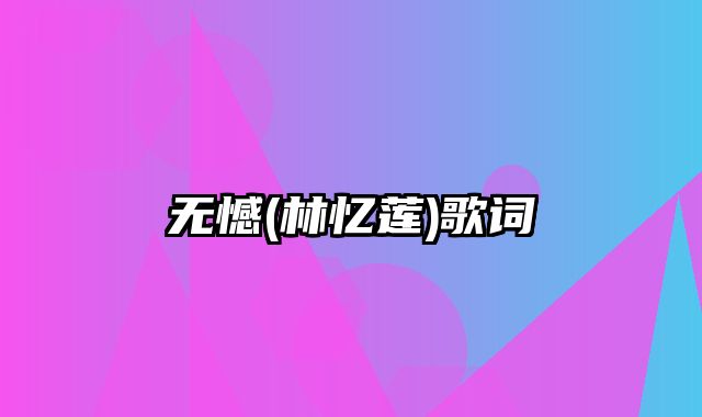 无憾(林忆莲)歌词