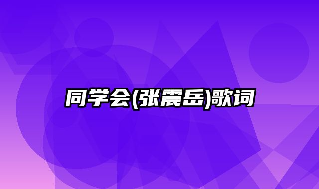 同学会(张震岳)歌词