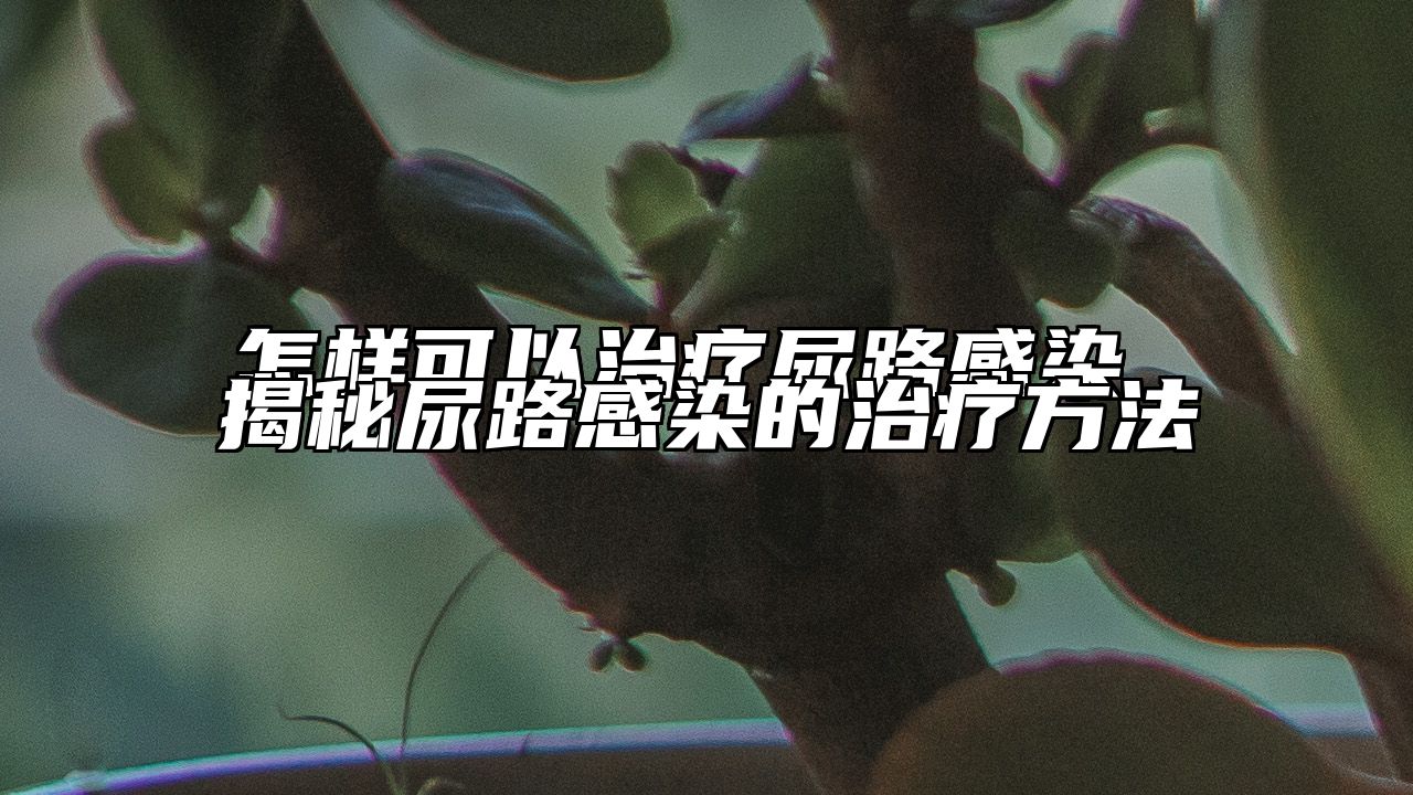 怎样可以治疗尿路感染 揭秘尿路感染的治疗方法