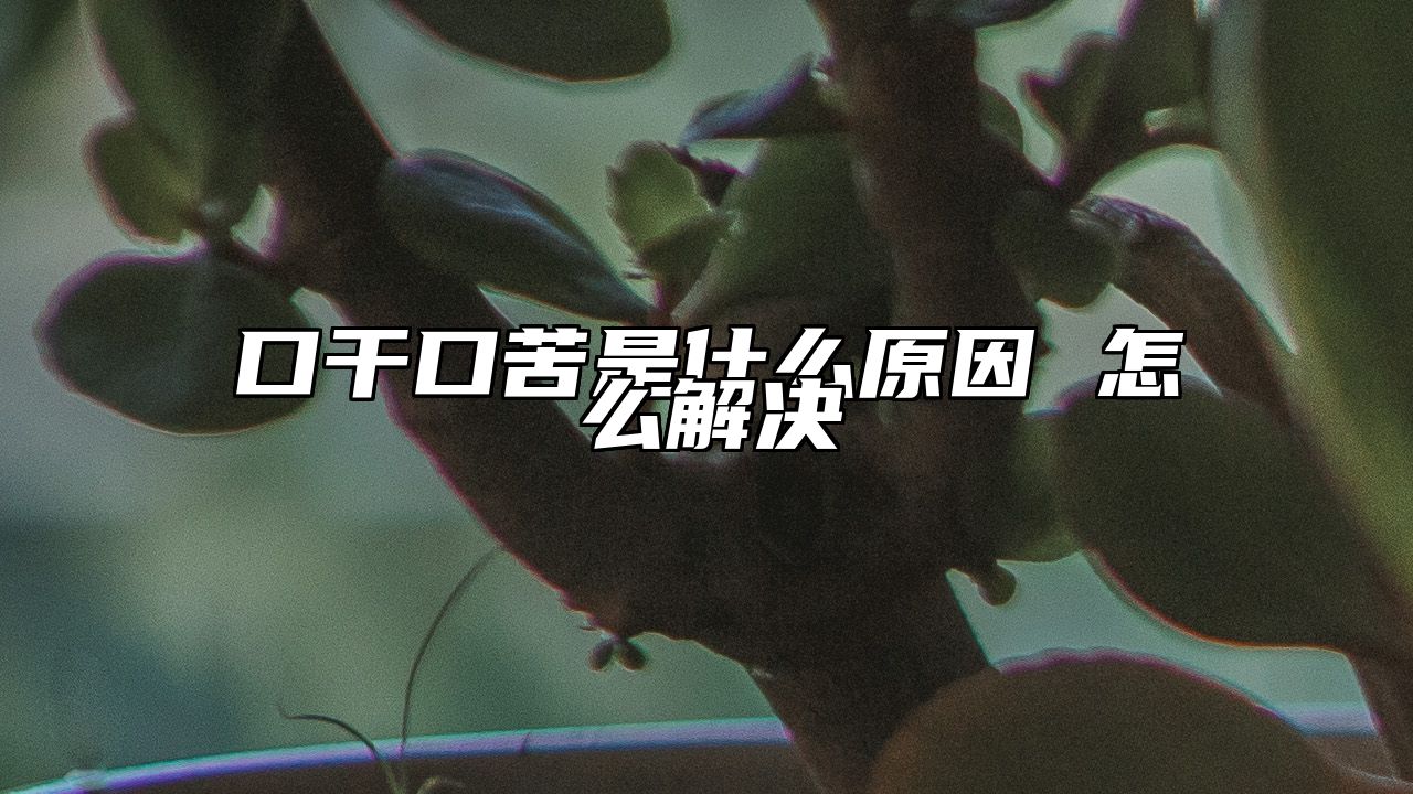 口干口苦是什么原因 怎么解决