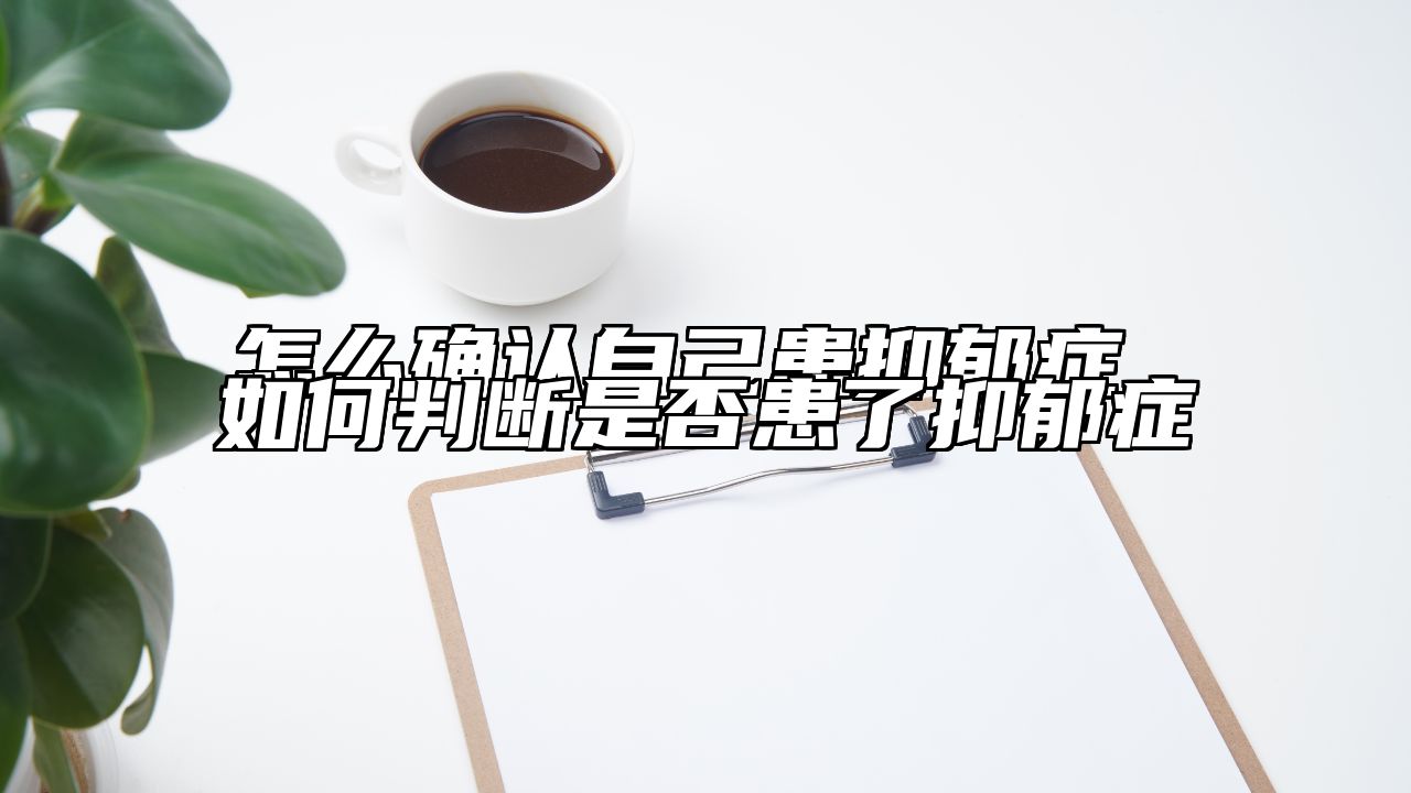 怎么确认自己患抑郁症 如何判断是否患了抑郁症